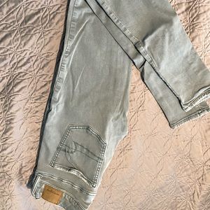 AE Teal Super-stretch Skinny Jeggings